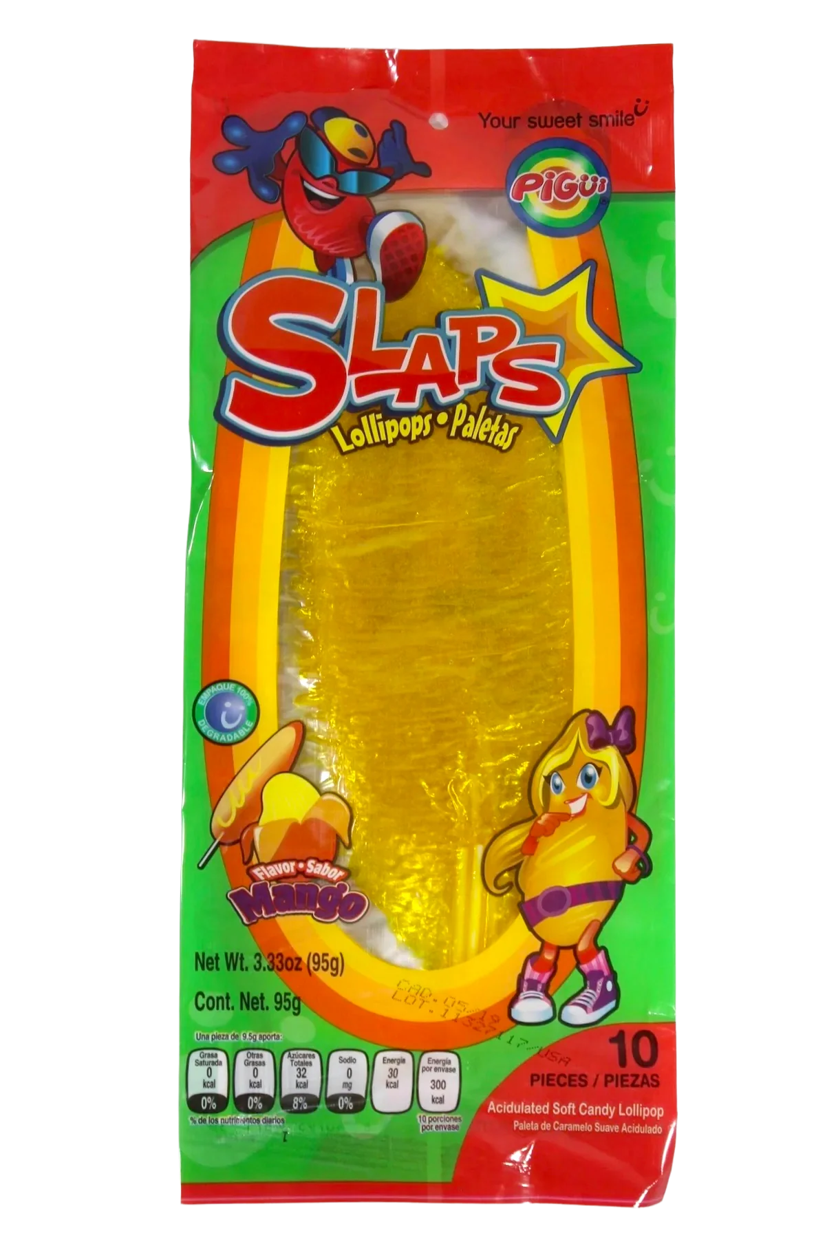 Pigui Slaps Candy Cachetadas 10 Count