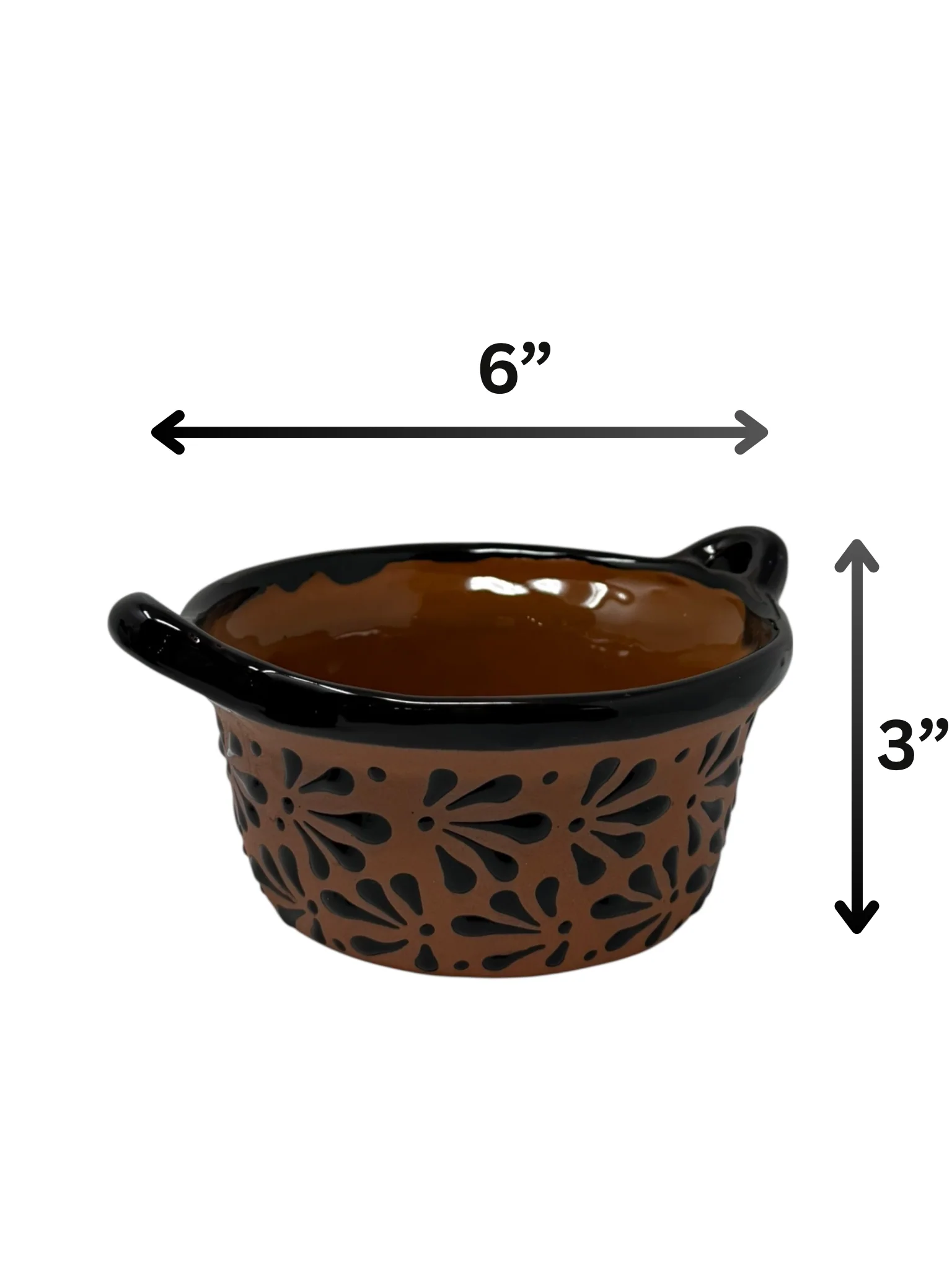 Engobe Salsa Bowl Cajeta with black - Image 2