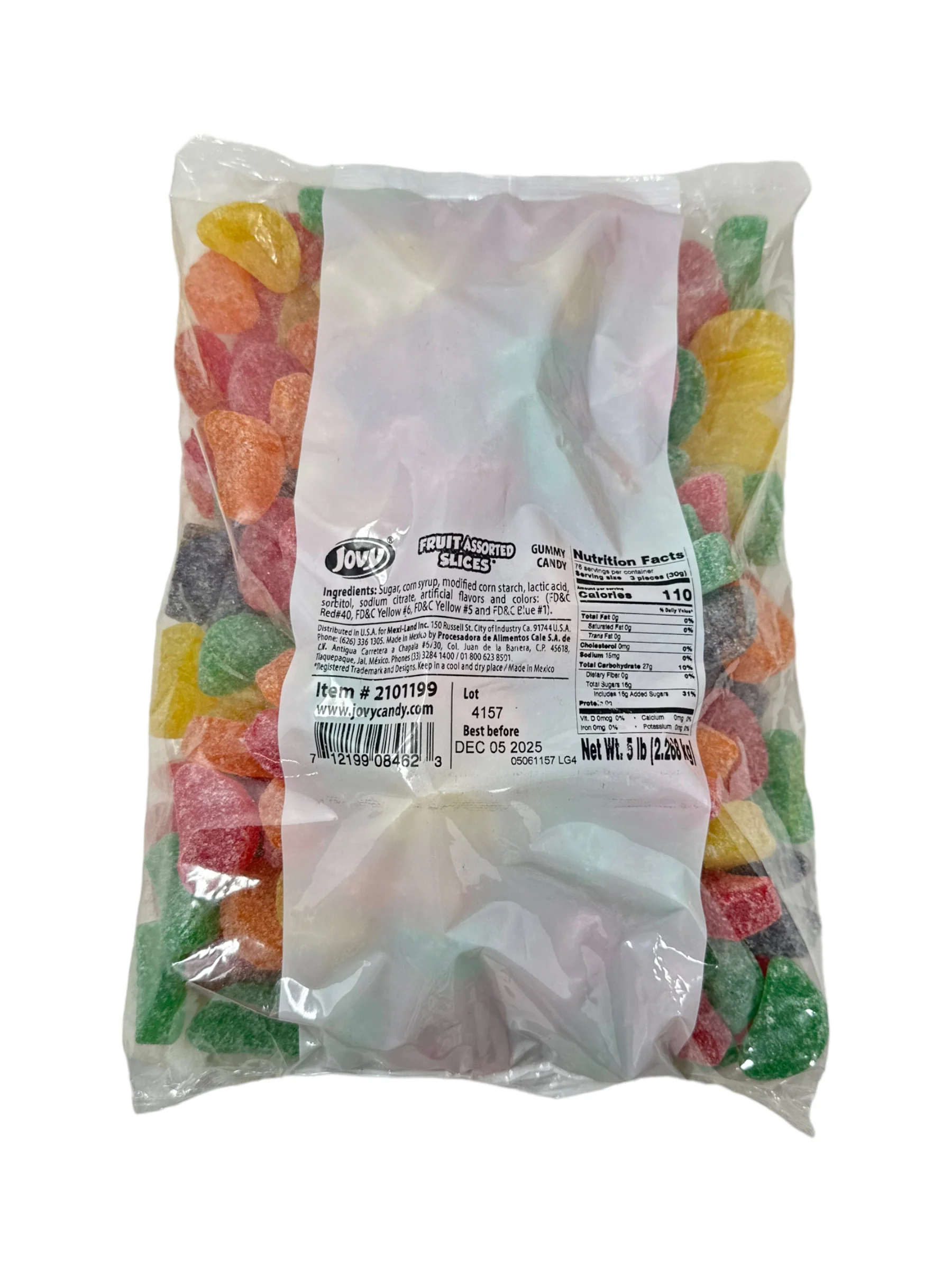 Jovy Fruit Slices Gummies 5 LB Bag