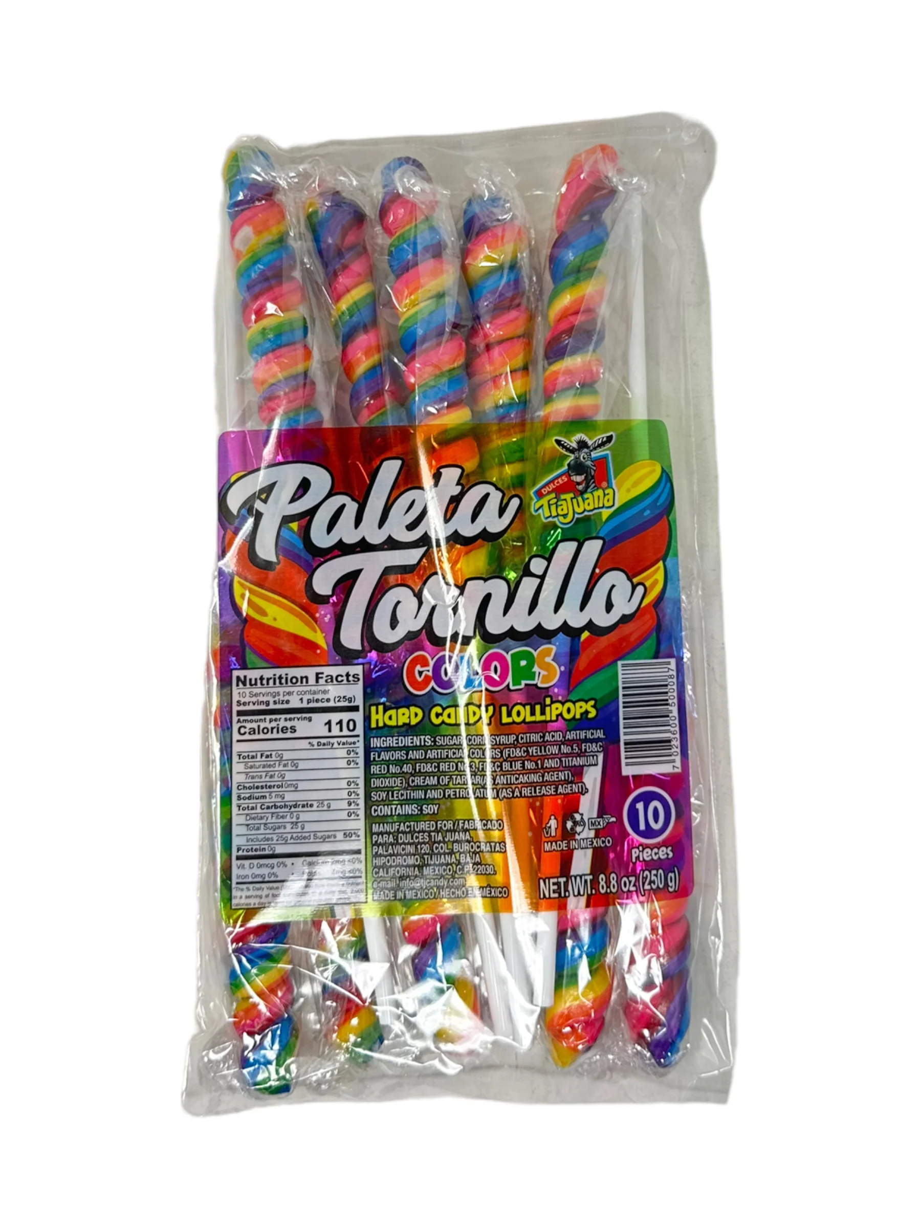 Tia Juana Tornillo de Colors / Rainbow Lollipop